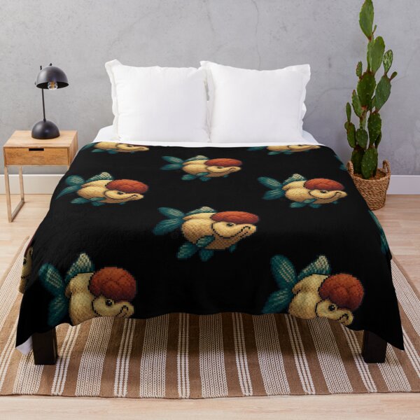 Item preview, Goldfish - Pixel Art - 8bit graphics 16bit graphics - Retro Nes Snes Fish Art - Oranda designed and sold by Kabuji Store.