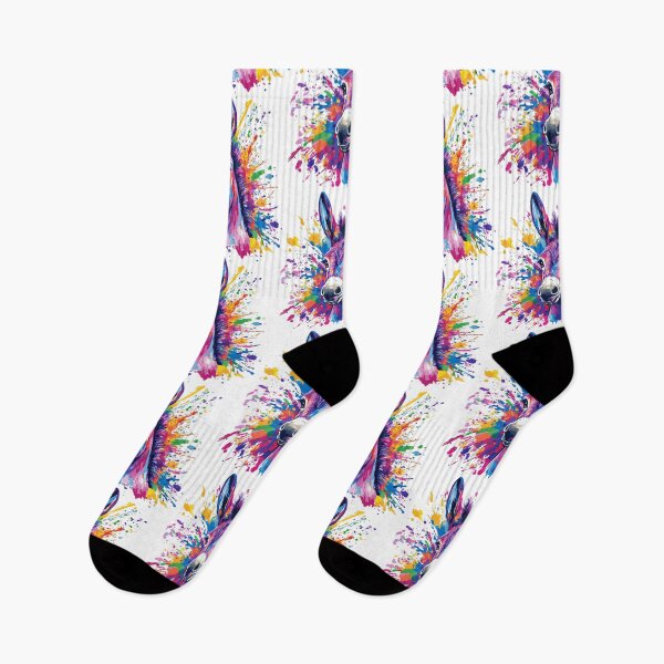 Item preview, Colorful Donkey with Paint Splashes – Pop Art Style designed and sold by Mariana Shymkovych.