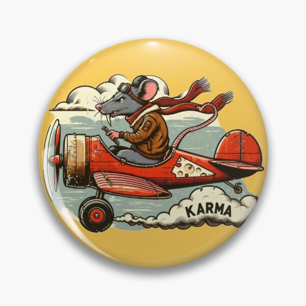 Item preview, KARMA Delivery Service – Ironic Flying Rat Stickers, Shirts, Bags, and More (R.O.D.N.T. Series) designed and sold by macvoodoodesign.
