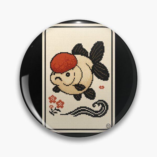 Item preview, Goldfish - Pixel Art - 8bit graphics 16bit graphics - Retro Nes Snes Fish Art - Oranda designed and sold by Kabuji Store.