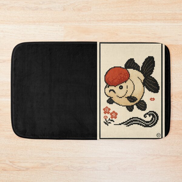Item preview, Goldfish - Pixel Art - 8bit graphics 16bit graphics - Retro Nes Snes Fish Art - Oranda designed and sold by Kabuji Store.
