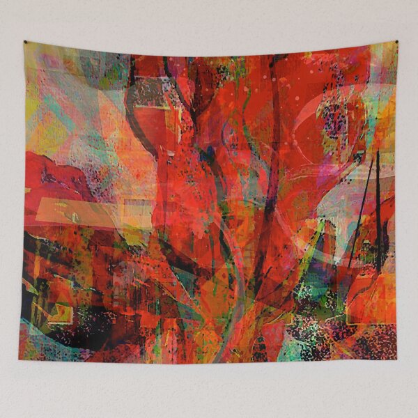Item preview, Red Flame Abstract designed and sold by ViaARTfactory.