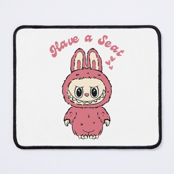 Item preview, Labubu Have a Seat Cute Pink Peeking designed and sold by Sketchbook Studio by Aqsaa.