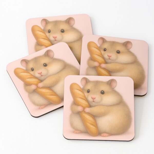 Item preview,  Cute Hamster Hugging French Baguette designed and sold by SassyArtistry.