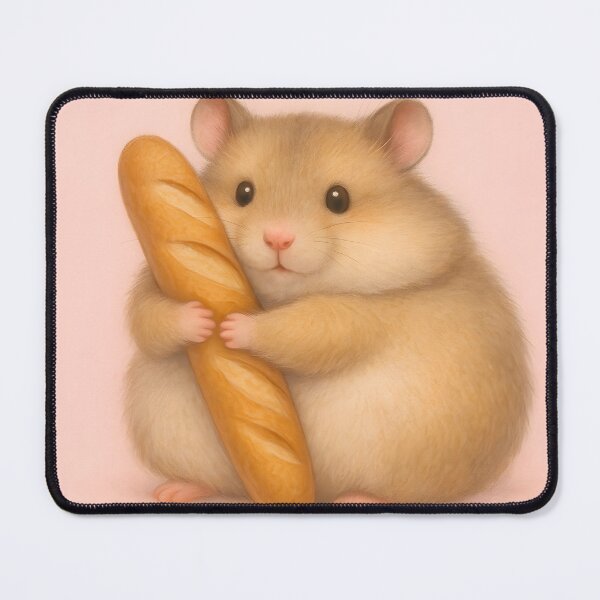 Item preview,  Cute Hamster Hugging French Baguette designed and sold by SassyArtistry.
