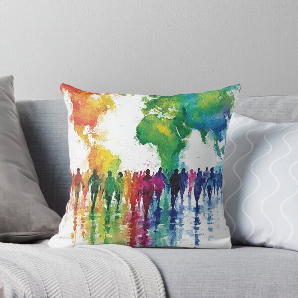 Item preview, A stylized crowd of humanity in vibrant colors. designed and sold by Piotrek0001.