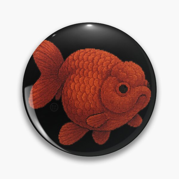 Item preview, Goldfish - Pixel Art - 8bit graphics 16bit graphics - Retro Fish Art - Ranchu designed and sold by Kabuji Store.