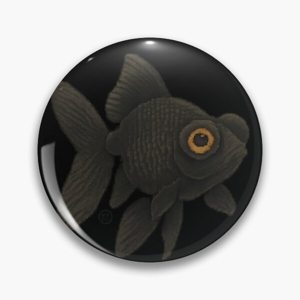 Item preview, Goldfish - Pixel Art - 8bit graphics 16bit graphics - Retro Fish Art - Black Moor designed and sold by Kabuji Store.