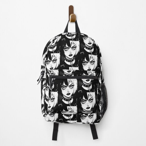 Item preview, A striking black and white manga style punk portrait. designed and sold by Piotrek0001.