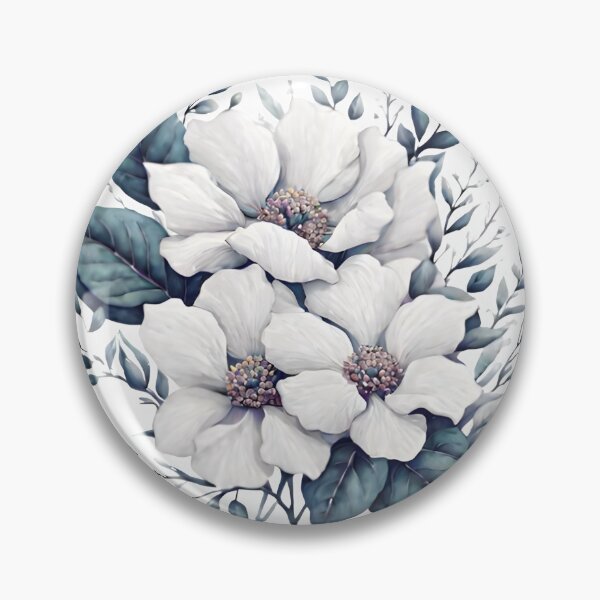 Item preview, White flowers water color designed and sold by Newrealis.