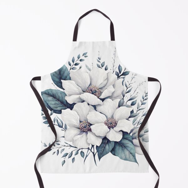 Item preview, White flowers water color designed and sold by Newrealis.