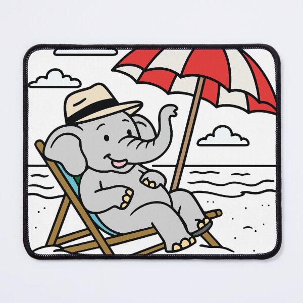Item preview, Elephant on holidays designed and sold by ICut3M.