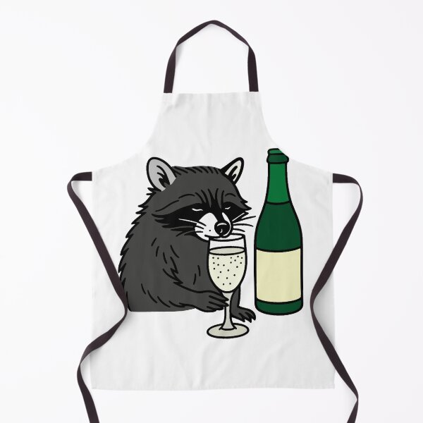 Item preview, Colored Raccoon drinking champagne on New Year's Eve designed and sold by ICut3M.