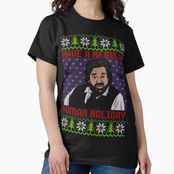 Aperçu de l'œuvre Un tricot de Noël classique pour les fans de comédies vampiriques, un cadeau pour les amateurs de parodies de Noël créée et vendue par DaisyGooglies.
