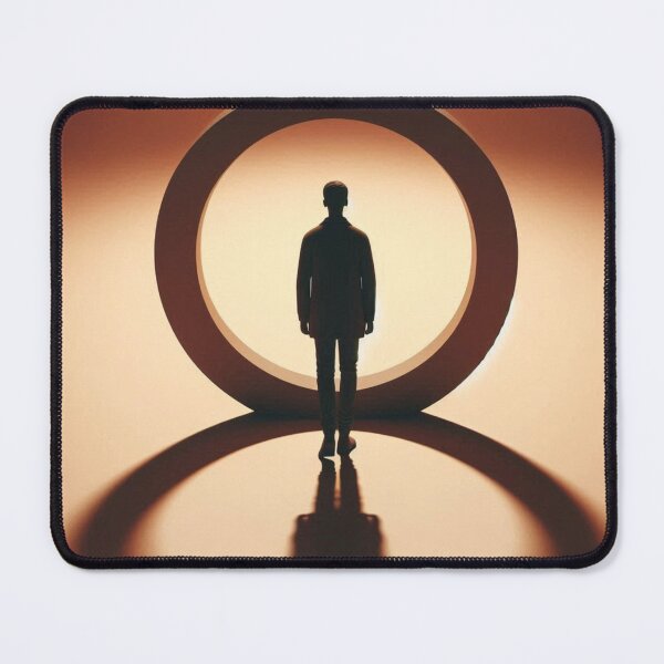 Item preview, Lone Shadow – Minimalist Silhouette on Solid Background Art designed and sold by ashokreddy343.
