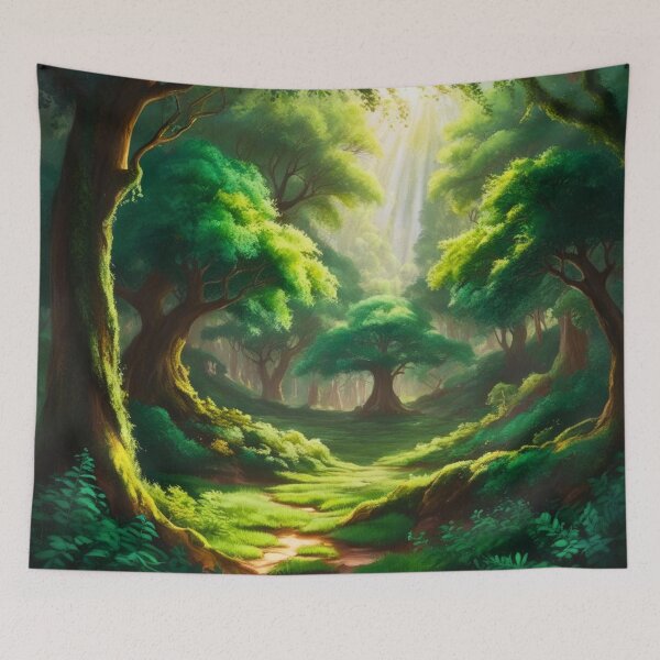 Item preview, Enchanted Glade - Magical Forest Golden Light designed and sold by Arkeso.