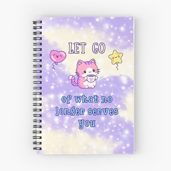 Item preview, Let Go of What No Longer Serves You | Kawaii Cat with Tea | Pastel Mindfulness Design designed and sold by MagicContOasis.