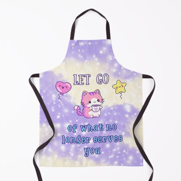 Item preview, Let Go of What No Longer Serves You | Kawaii Cat with Tea | Pastel Mindfulness Design designed and sold by MagicContOasis.