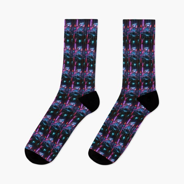 Item preview, Supercar Racing Through Neon-Lit Cyberpunk City Streets At Night designed and sold by RevUpDesign.
