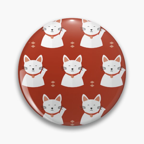 Item preview, Japanese happy cats on red designed and sold by reneesillus.
