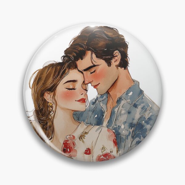 Item preview, Romantic couple back hug designed and sold by positivecookie.