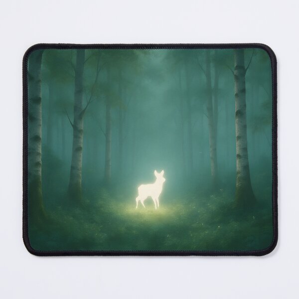 Item preview, Glowing Deer in Enchanted Forest at Dusk designed and sold by SassyArtistry.