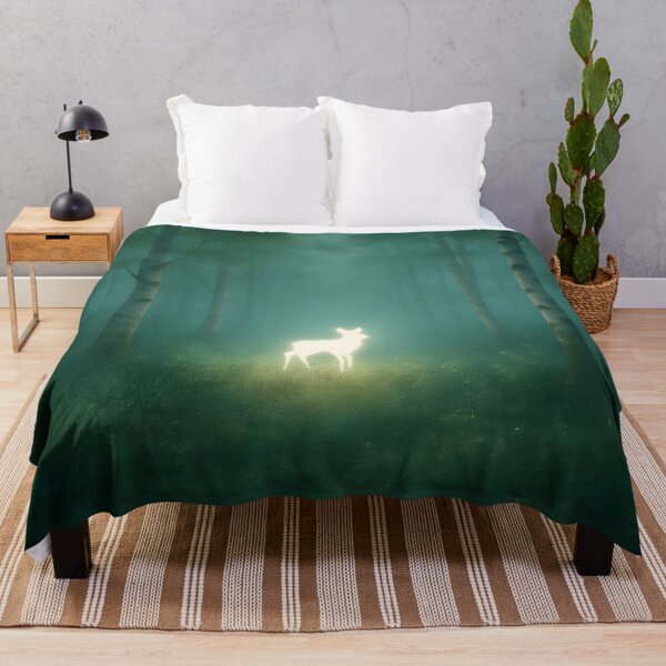 Item preview, Glowing Deer in Enchanted Forest at Dusk designed and sold by SassyArtistry.