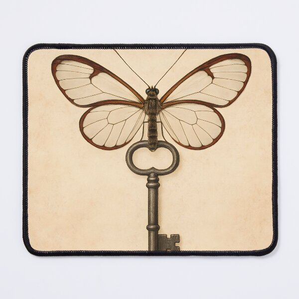 Item preview, Butterfly Wings on Vintage Skeleton Key designed and sold by SassyArtistry.
