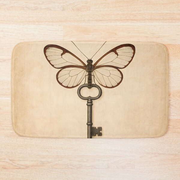 Item preview, Butterfly Wings on Vintage Skeleton Key designed and sold by SassyArtistry.