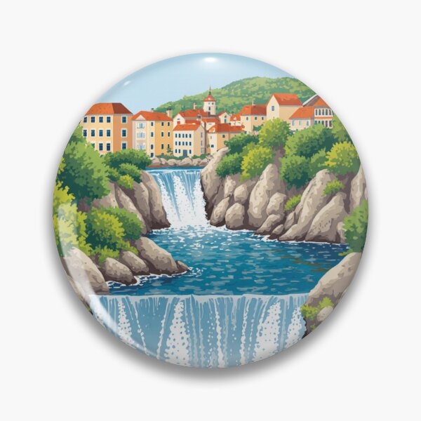 Item preview, Krka Travel Poster, Perfect Gift for Travel Enthusiasts, Vintage Style Wall Art, Slovenia art for home decor Krka print. Sticker designed and sold by Thegalleryshop1.