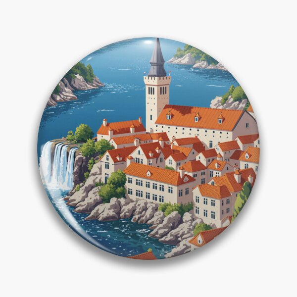Item preview, Krka Travel Poster, Perfect Gift for Travel Enthusiasts, Vintage Style Wall Art, Slovenia art for home decor Krka print. Sticker designed and sold by Thegalleryshop1.