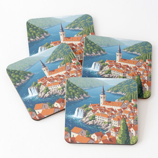 Item preview, Krka Travel Poster, Perfect Gift for Travel Enthusiasts, Vintage Style Wall Art, Slovenia art for home decor Krka print. Sticker designed and sold by Thegalleryshop1.