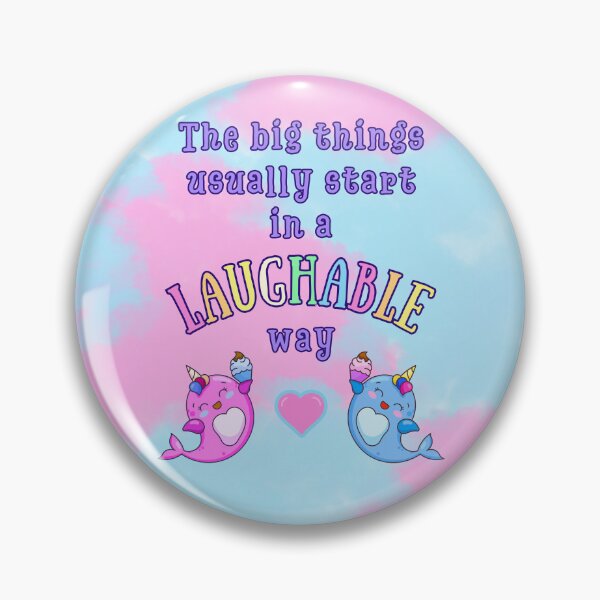 Item preview, Big Things Start Laughably | Funny Narwhal Galaxy Motivational Design designed and sold by MagicContOasis.
