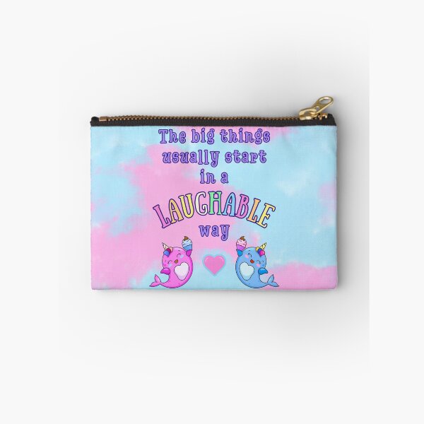 Item preview, Big Things Start Laughably | Funny Narwhal Galaxy Motivational Design designed and sold by MagicContOasis.