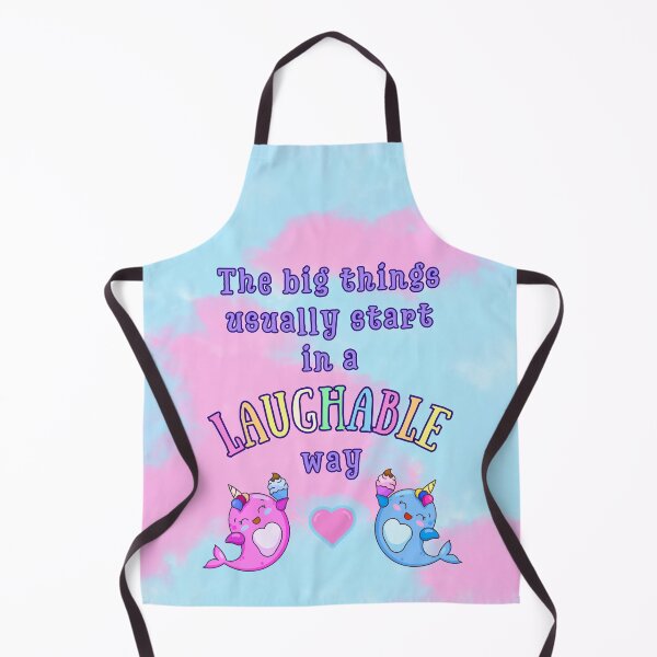 Item preview, Big Things Start Laughably | Funny Narwhal Galaxy Motivational Design designed and sold by MagicContOasis.