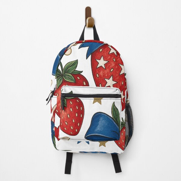 Item preview, USA Patriotic Strawberry Design with Stars and Flowers designed and sold by DuneHaicna.