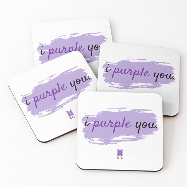 Item preview, I Purple You – Water-color Brush Lettering | BTS K-Pop Quote Design designed and sold by Oppa Please!.