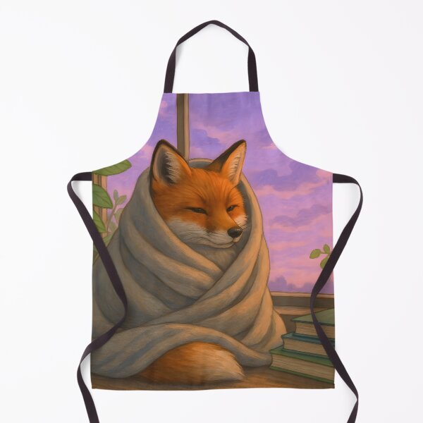 Item preview, Cozy Fox Wrapped in Blanket at Sunset designed and sold by SassyArtistry.