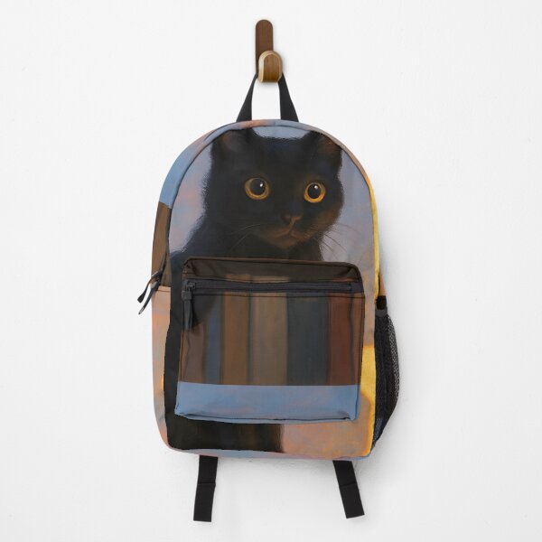 Item preview, Black Cat Watching Sunset with Star Lamp designed and sold by SassyArtistry.