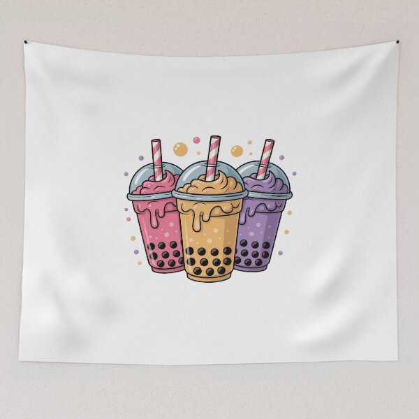 Item preview, Three colorful bubble tea cups designed and sold by jkrphoto.