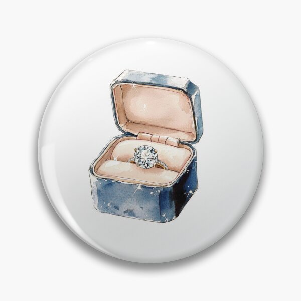 Item preview, Open Blue Ring Box with Diamond designed and sold by positivecookie.