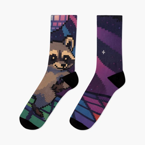 Item preview, Pixel Raccoon Dancing at 80s Disco Party designed and sold by SassyArtistry.