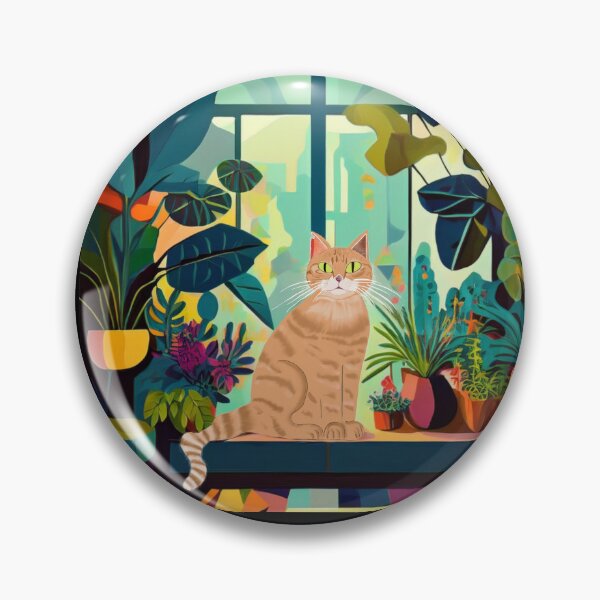 Item preview, Ginger Cat with plants  designed and sold by Nicksplants.
