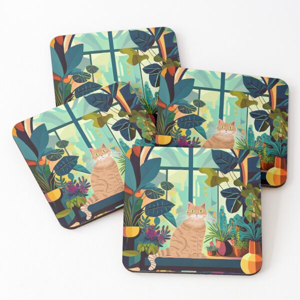 Item preview, Ginger Cat with plants  designed and sold by Nicksplants.