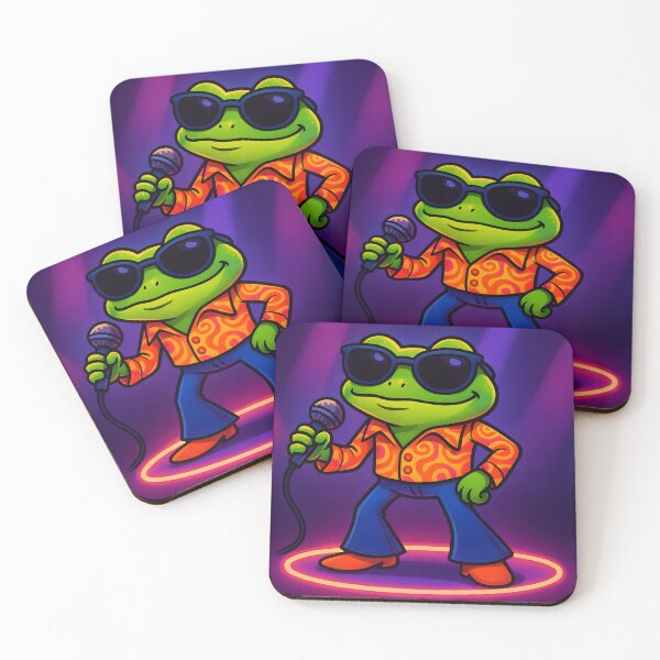 Item preview, Cool Frog Singing at a Disco Party designed and sold by SassyArtistry.