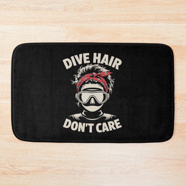 Item preview, Dive Hair Don't Care Funny Scuba Diving Flag Girl Diver designed and sold by LAZAR-EG.