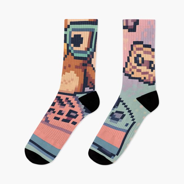 Item preview, Pixel Owl DJ Spinning Vinyl Records designed and sold by SassyArtistry.