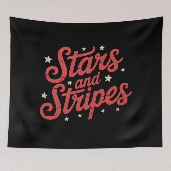 Item preview, Retro Stars and Stripes Typography Design designed and sold by YubitaLeLe.