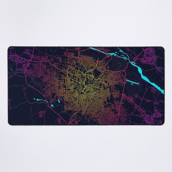 Item preview, Samarkand City Map Uzbekistan - Neon designed and sold by deMAP.