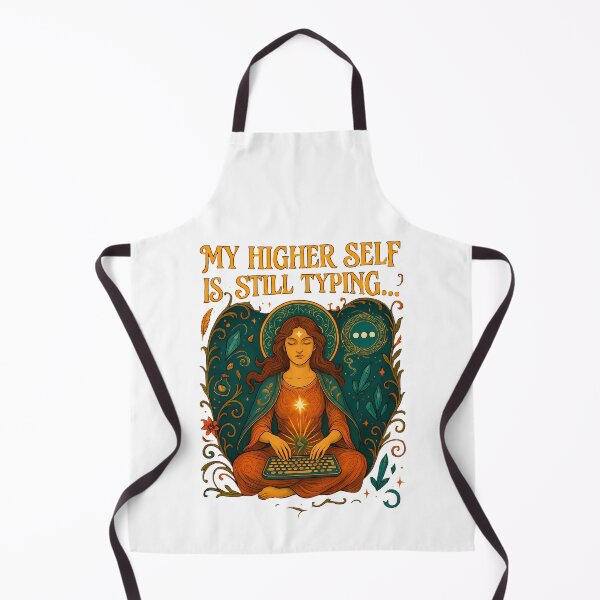 Item preview, My Higher Self Is Still Typing Art Nouveau T-Shirt | Spiritual Tech Humor designed and sold by MySpiritTravels.